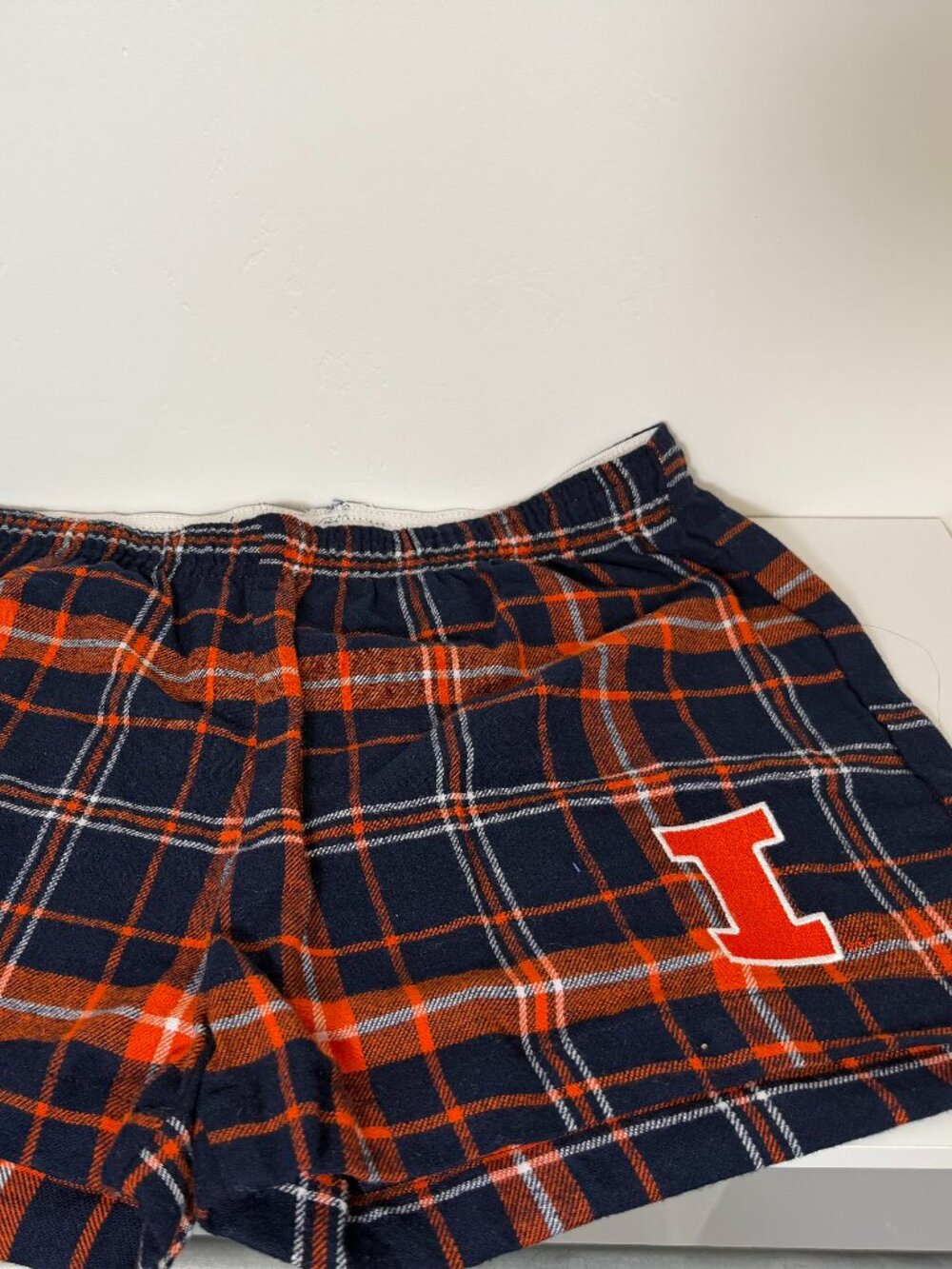 Illinois Fighting Illini Concepts Sport Plaid Flannel Pajama Shorts Size M